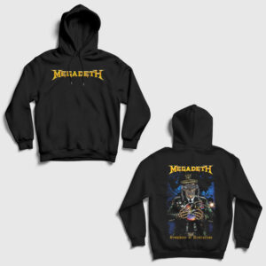 Symphony Of Destruction Megadeth Sırt Baskılı Kapşonlu Sweatshirt siyah