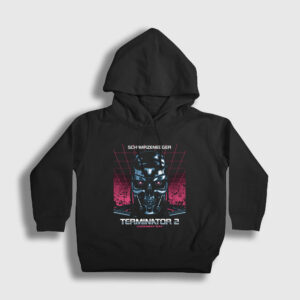T 800 Film The Terminator Çocuk Kapşonlu Sweatshirt siyah