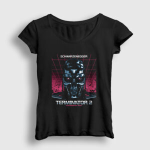 T 800 Film The Terminator Kadın Tişört siyah