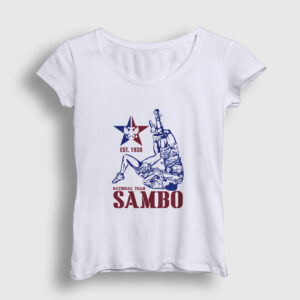 Team Ufc Mma Dövüşçü Sambo Kadın Tişört beyaz