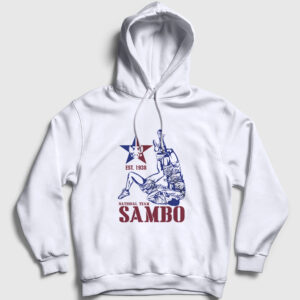 Team Ufc Mma Dövüşçü Sambo Kapşonlu Sweatshirt beyaz