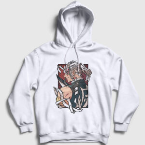 Tengen Uzui Anime Demon Slayer Kimetsu No Yaiba Kapşonlu Sweatshirt beyaz