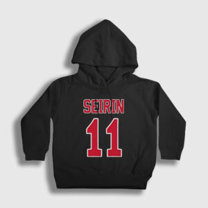 Tetsuya Kuroko 11 Seirin Çocuk Kapşonlu Sweatshirt siyah