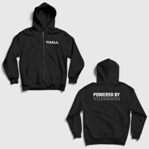 Thall Vildhjarta Metal Sırt Baskılı Fermuarlı Kapşonlu Sweatshirt Siyah
