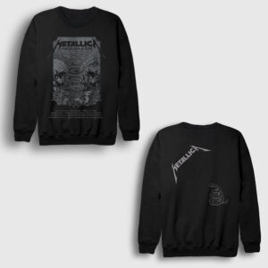 The Black Album Metallica Sırt Baskılı Sweatshirt siyah