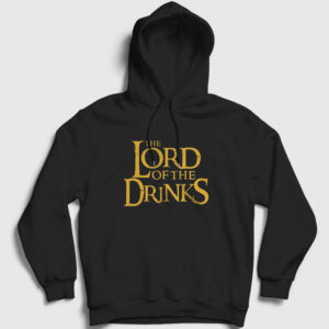 The Lord Of The Drinks Mizah Hediye Kapşonlu Sweatshirt siyah