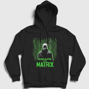 The Matrix Andrew Tate Kapşonlu Sweatshirt siyah