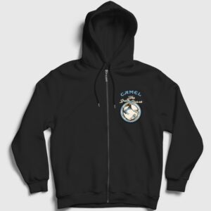The Snow Goose Rock Camel Fermuarlı Kapşonlu Sweatshirt Siyah
