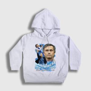 The Special One Jose Mourinho Çocuk Kapşonlu Sweatshirt beyaz