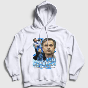 The Special One Jose Mourinho Kapşonlu Sweatshirt beyaz