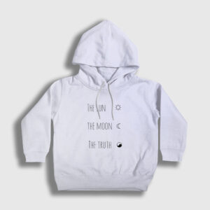 The Sun The Moon The Truth Dizi Teen Wolf Çocuk Kapşonlu Sweatshirt beyaz