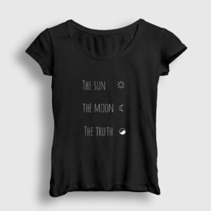 The Sun The Moon The Truth Dizi Teen Wolf Kadın Tişört siyah