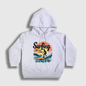 The Way Of Life Sörf Surf Surfing Çocuk Kapşonlu Sweatshirt