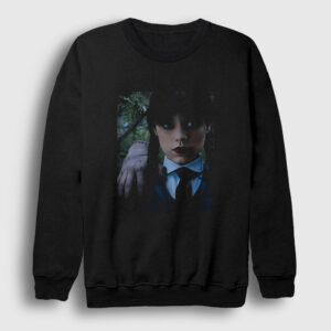 Thing And Wednesday Addams Family Addams Ailesi Sweatshirt siyah