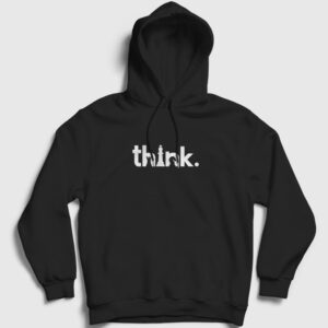 Think Chess Satranç Kapşonlu Sweatshirt siyah