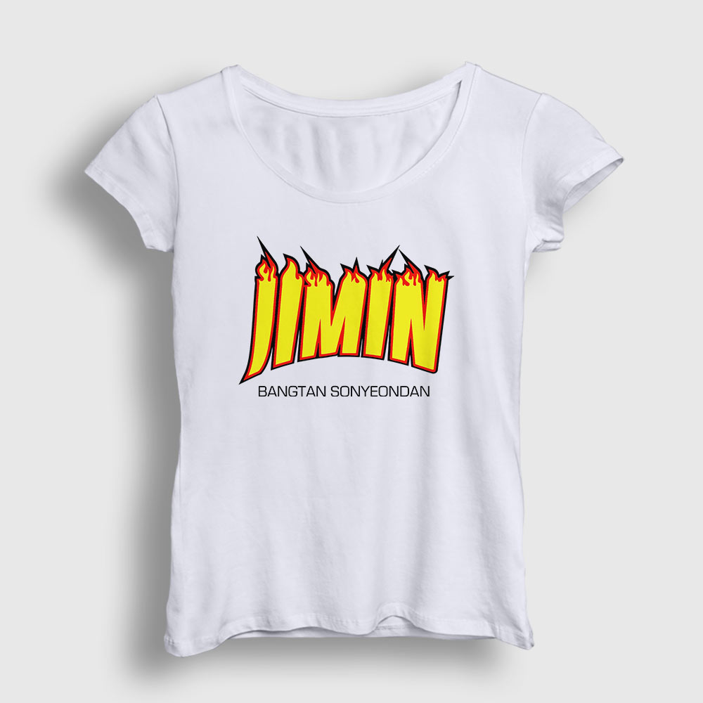 Thrasher K Pop Jimin Bts Kadın Tişört