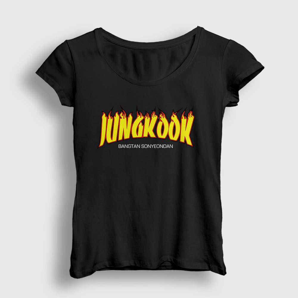 Thrasher K Pop Jungkook Bts Kadın Tişört