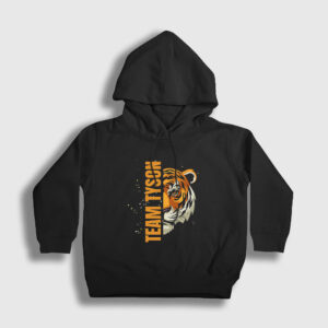 Tiger Boks Boxing Team Mike Tyson Çocuk Kapşonlu Sweatshirt siyah