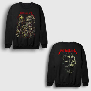 Time Muzik Metallica Sırt Baskılı Sweatshirt siyah