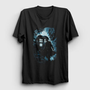 Time Tardis Doktor Dr Doctor Who Tişört siyah