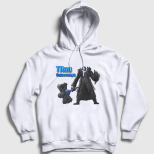 Titan Cameraman Skibidi Toilet Kapşonlu Sweatshirt beyaz