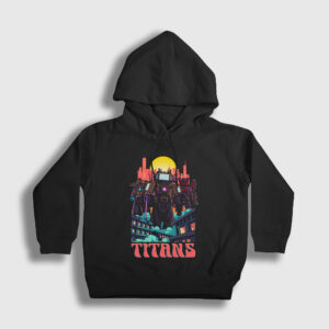 Titans Skibidi Toilet Çocuk Kapşonlu Sweatshirt siyah