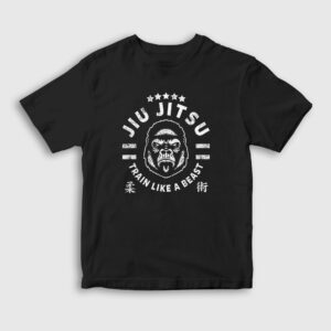 Train Like A Beast Mma Ufc Jiu Jitsu Çocuk Tişört siyah