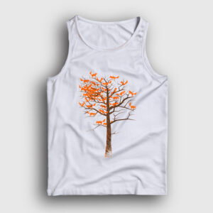 Tree Leaves Fox Tilki Atlet beyaz