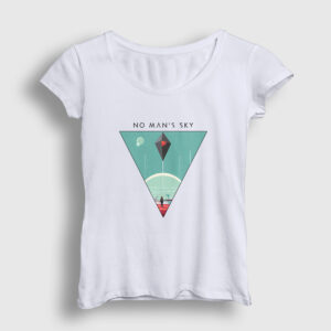 Triangle No Man's Sky Kadın Tişört beyaz