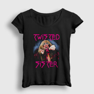 Twisted Sister Kadın Tişört siyah