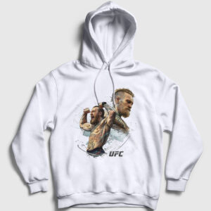 Ufc Conor McGregor Kapşonlu Sweatshirt beyaz