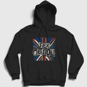 UK Sex Pistols Kapşonlu Sweatshirt siyah