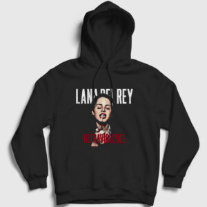 Ultraviolence Lana Del Rey Kapşonlu Sweatshirt siyah