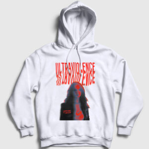 Ultraviolence V2 Lana Del Rey Kapşonlu Sweatshirt beyaz