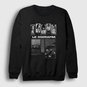 Unforgiven K-Pop Le Sserafim Sweatshirt siyah