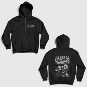 Useless Dio Brando Jojo Sırt Baskılı Fermuarlı Kapşonlu Sweatshirt
