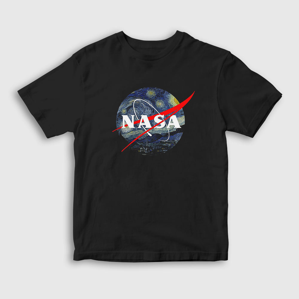 Van Gogh Logo Nasa Space Uzay Çocuk Tişört | Presmono