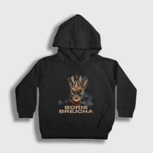 Venetian Dj Boris Brejcha Çocuk Kapşonlu Sweatshirt siyah