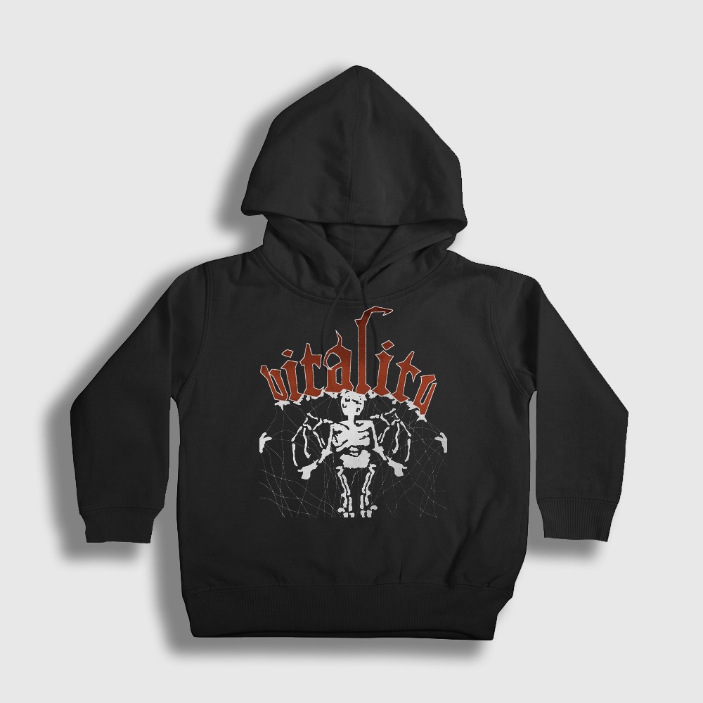 Vitality Nikolas Rendl Pyromaniac Çocuk Kapşonlu Sweatshirt Siyah