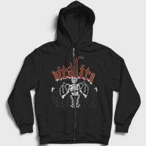 Vitality Nikolas Rendl Pyromaniac Fermuarlı Kapşonlu Sweatshirt Siyah