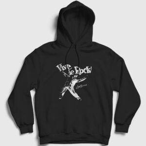 Vive Le Rock Little Richard Kapşonlu Sweatshirt siyah