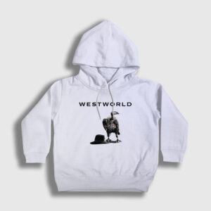 Vulture Westworld Çocuk Kapşonlu Sweatshirt beyaz