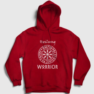 Warrior Heilung Kapşonlu Sweatshirt kırmızı