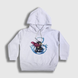 Water Giyu Tomioka Anime Demon Slayer Kimetsu No Yaiba Çocuk Kapşonlu Sweatshirt beyaz