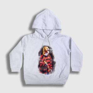 Watercolor Nirvana Kurt Cobain Çocuk Kapşonlu Sweatshirt