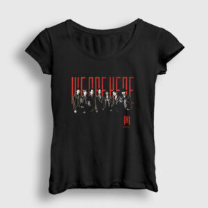 We Are Here K-Pop Monsta X Kadın Tişört