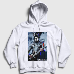 Wes Borland Guitarist Limp Bizkit Kapşonlu Sweatshirt beyaz