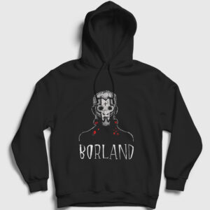Wes Borland V2 Guitarist Limp Bizkit Kapşonlu Sweatshirt siyah