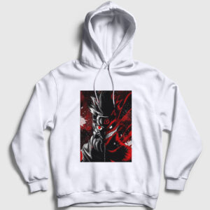 Wild Anime Naruto Kapşonlu Sweatshirt beyaz