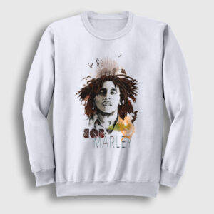 Wild Bob Marley Sweatshirt beyaz